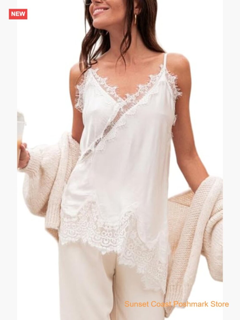 Satin Lace Trim Long Cami Y2k Silk Spaghetti Strap Slip Sleep Dress Backless